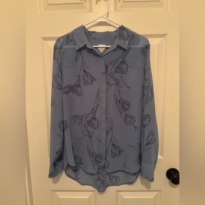 A New Day Blue Floral Shirt